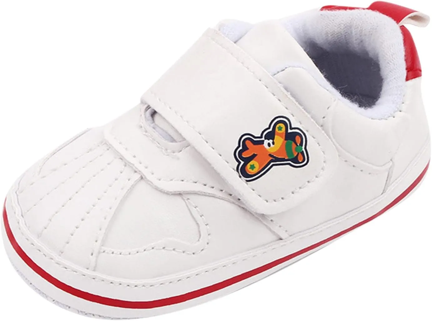Baby Girls Boys Leather Pre-Walking Sneakers Toddler Anti-Slip Soft Sole Infant Lightweight First Step Flat Shoes