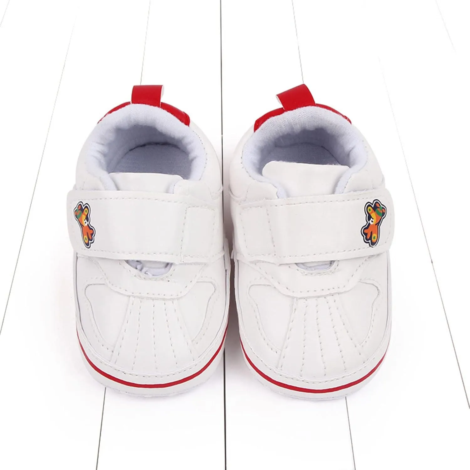 Baby Girls Boys Leather Pre-Walking Sneakers Toddler Anti-Slip Soft Sole Infant Lightweight First Step Flat Shoes