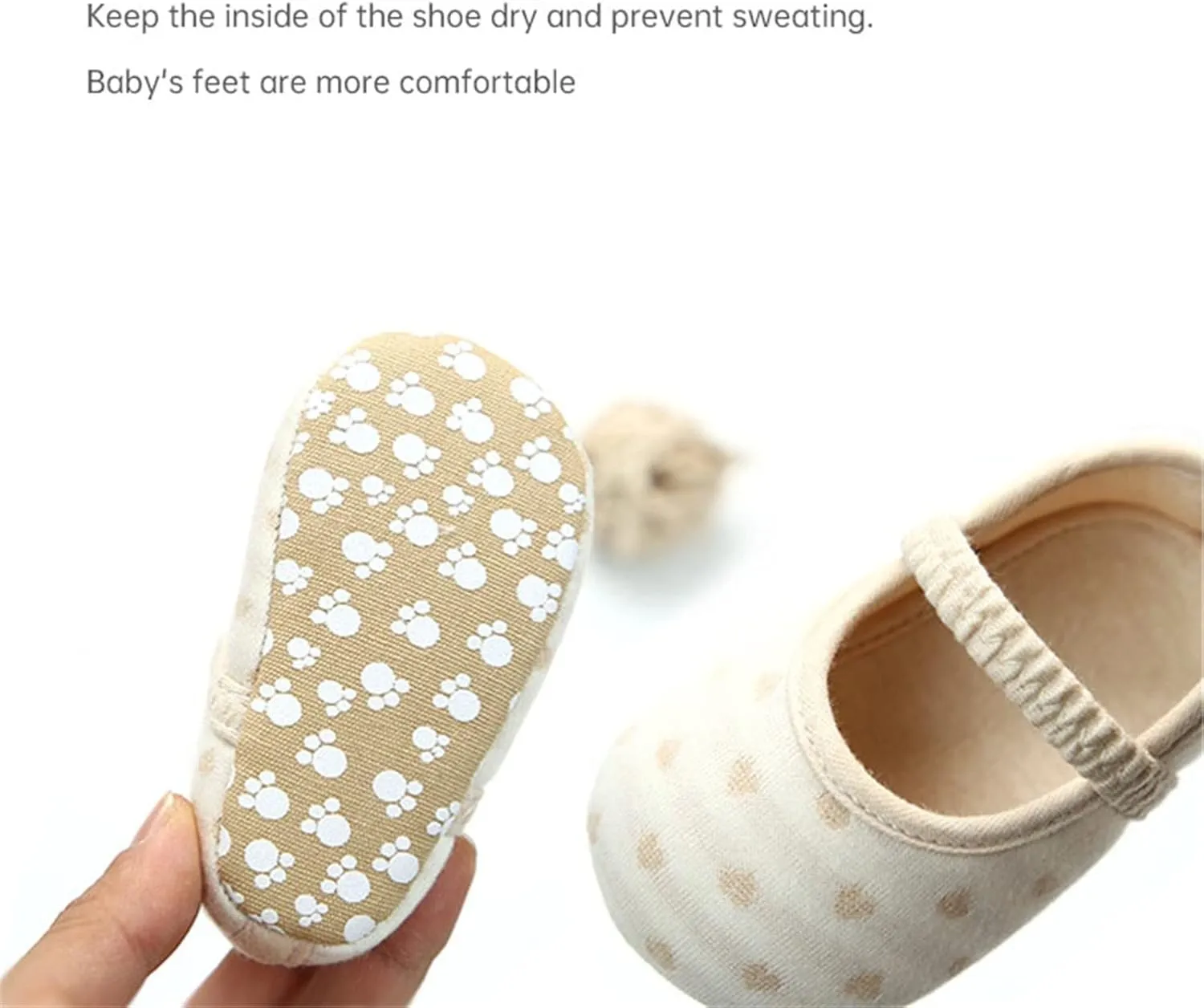 Baby Girls Non Slip for Toddler First Walkers Soft Sole Cotton Shoes Sneaker Wedding Party Walking Sandals for Kids (A, 0-3 Months)