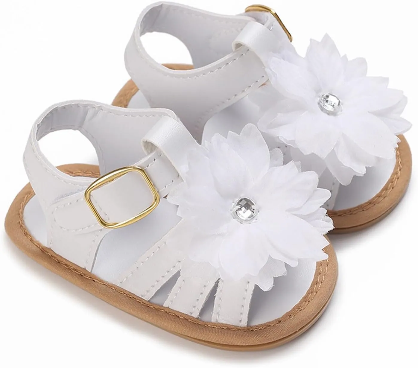 Baby Girls Sandals Bohemia Flower Bow Soft Sole Toddler First Walke Shoes Open Toe Breathable Beach Summer Shoes