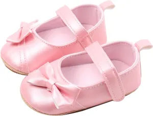Baby Girls Sandals Leather Cute Bow Knot Mary Jane Flats Princess Shoes Infant Soft Casual Sole Wedding Dress Sandals
