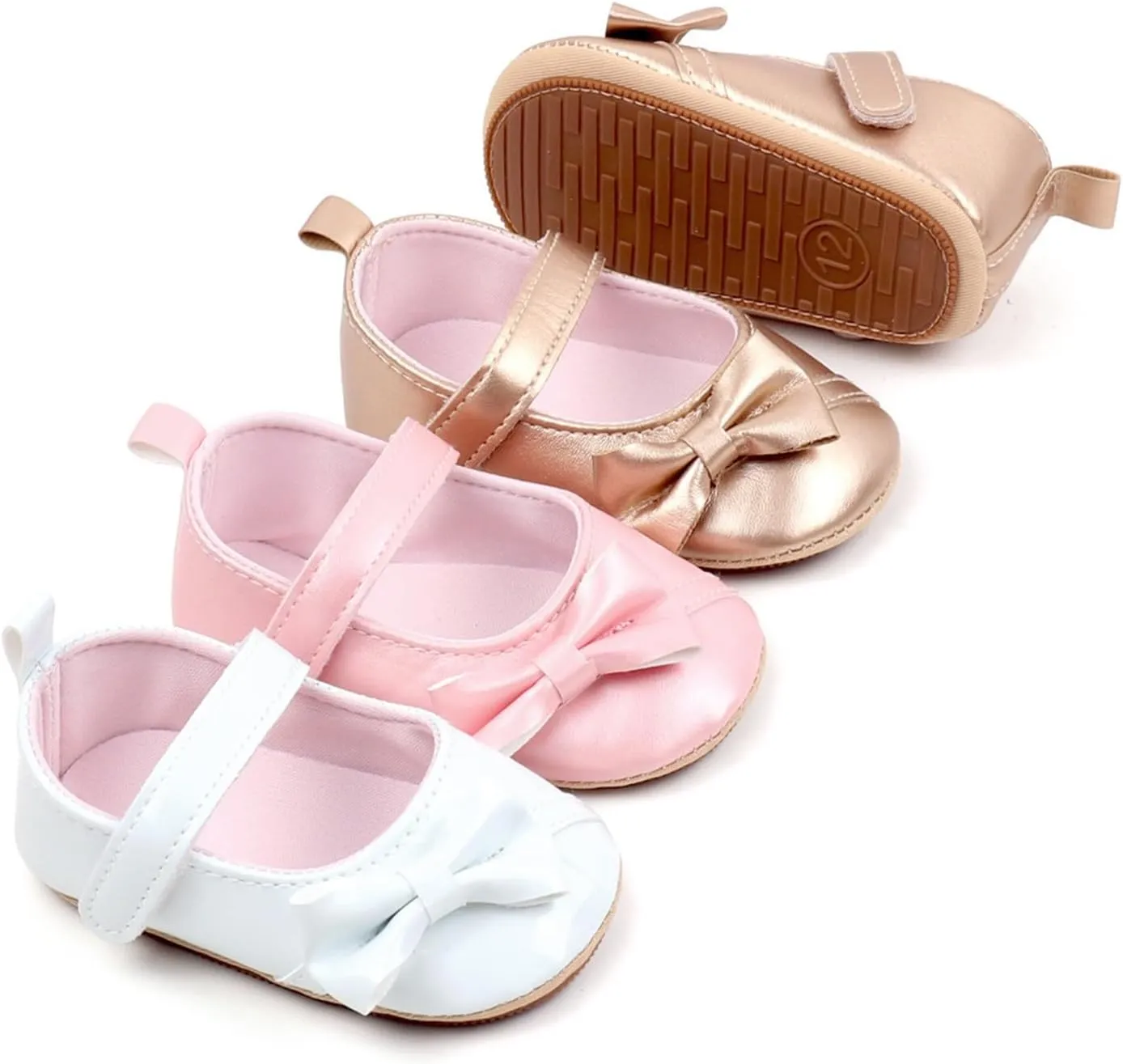 Baby Girls Sandals Leather Cute Bow Knot Mary Jane Flats Princess Shoes Infant Soft Casual Sole Wedding Dress Sandals