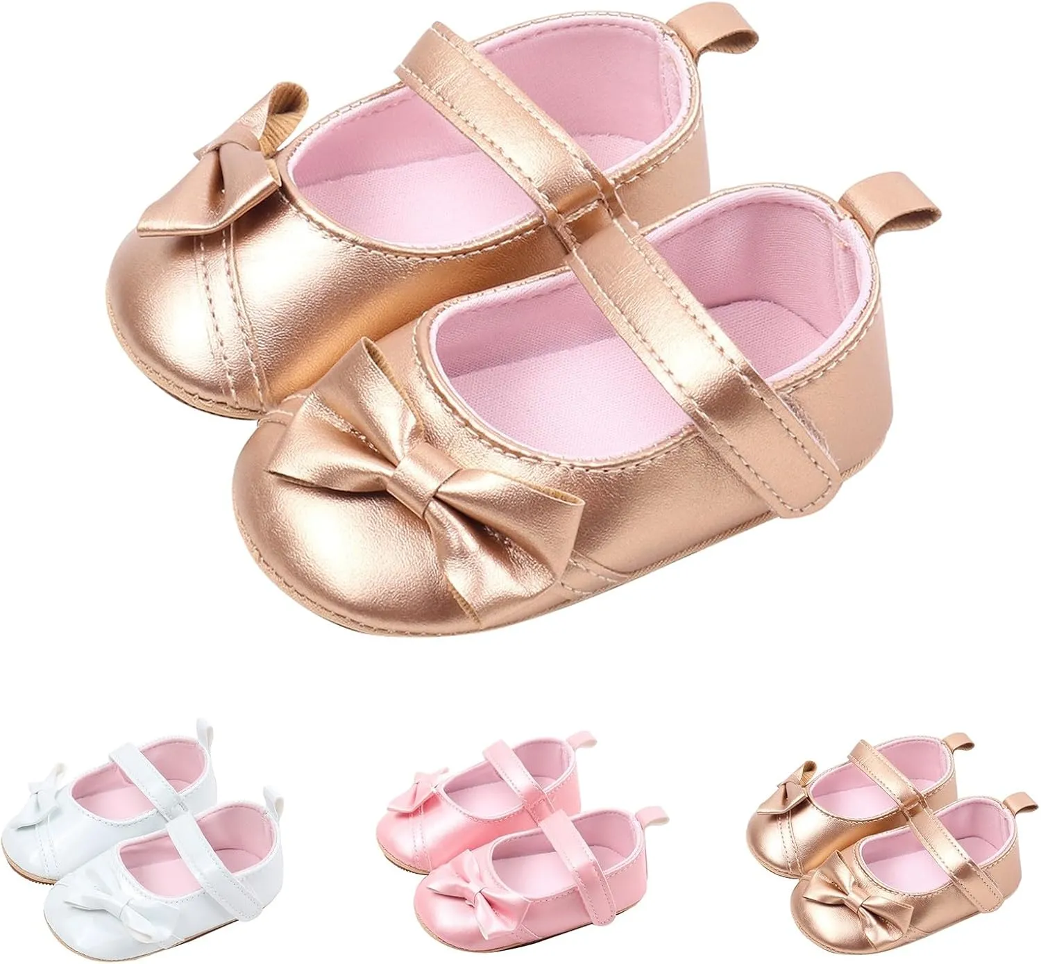 Baby Girls Sandals Leather Cute Bow Knot Mary Jane Flats Princess Shoes Infant Soft Casual Sole Wedding Dress Sandals