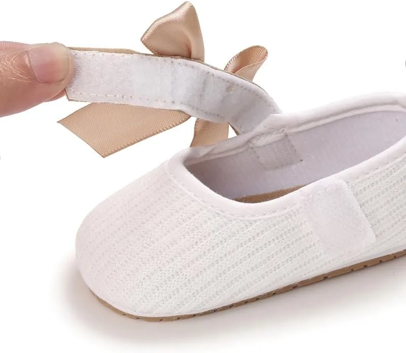 Baby Girls Shoes Princess Dress Mary Jane Flats Newborn Infant First Walking Shoes Soft Rubber Sole House Indoor Slippers