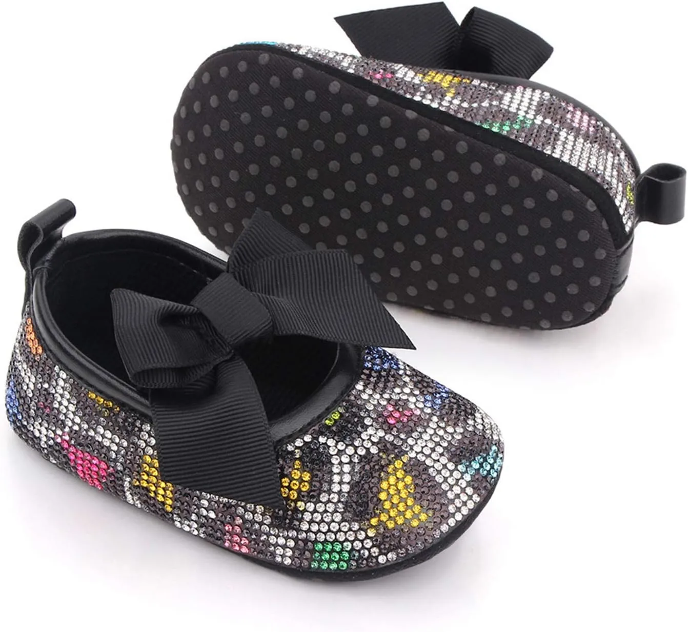 Baby Girls Soft Princess Dress Flats Shoes Infant Wedding Bowknot Anti-Slip First Walker Newborn Soft Sole Sneakers