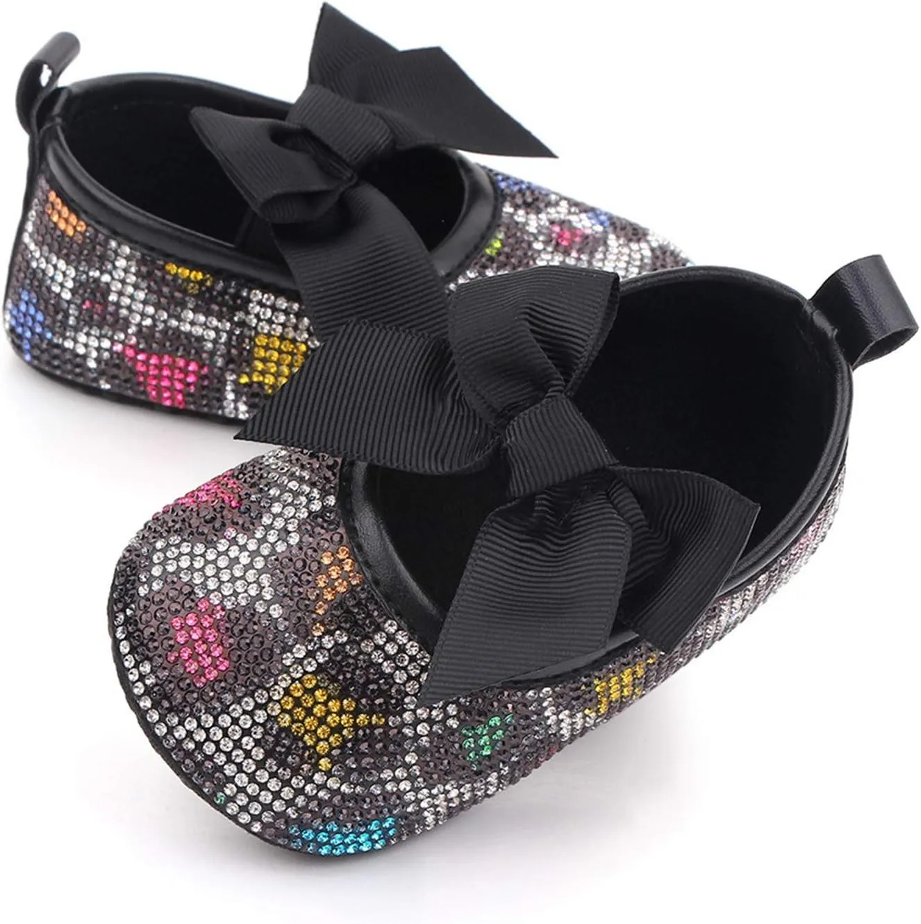 Baby Girls Soft Princess Dress Flats Shoes Infant Wedding Bowknot Anti-Slip First Walker Newborn Soft Sole Sneakers