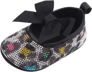 Baby Girls Soft Princess Dress Flats Shoes Infant Wedding Bowknot Anti-Slip First Walker Newborn Soft Sole Sneakers