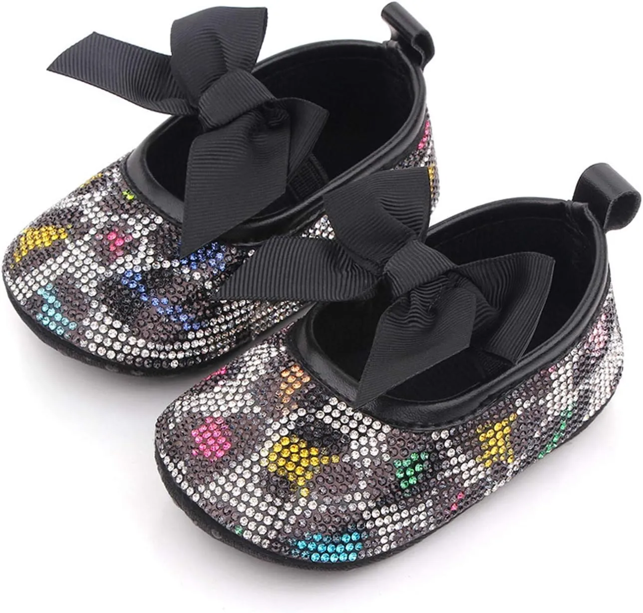 Baby Girls Soft Princess Dress Flats Shoes Infant Wedding Bowknot Anti-Slip First Walker Newborn Soft Sole Sneakers