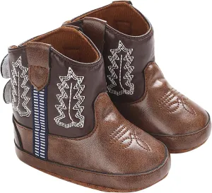 Baby Infant Leather Western Boots Cowboy Bootie Soft Sole Non Slip Shoes Toddler Girls Little Girl Size 12 Booties