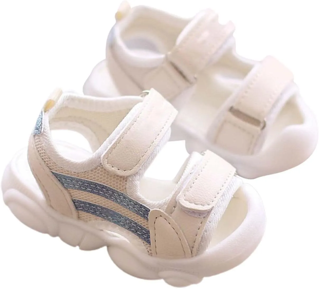 Baby Infant Open Toe Sandals Summer Outdoor Casual Shoes Toddler Memory Foam Sole Soft Ankle Slide Shoes Light Comfy