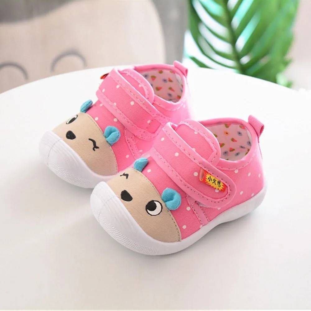 Baby Infant Strap Sneakers Ankle Sole Non Slip First Walking Running Sport Shoes for Toddler Kids Lightweight Comfy