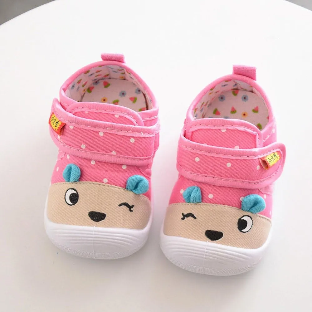 Baby Infant Strap Sneakers Ankle Sole Non Slip First Walking Running Sport Shoes for Toddler Kids Lightweight Comfy