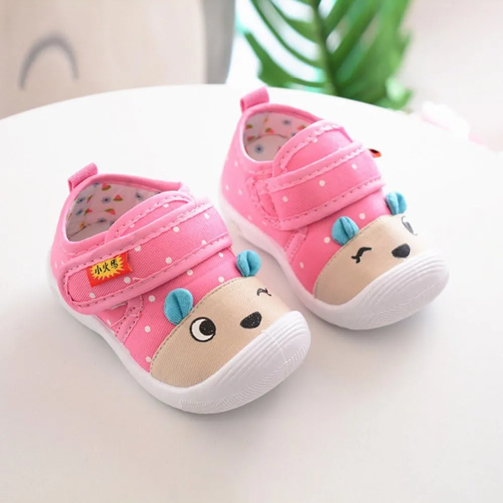 Baby Infant Strap Sneakers Ankle Sole Non Slip First Walking Running Sport Shoes for Toddler Kids Lightweight Comfy