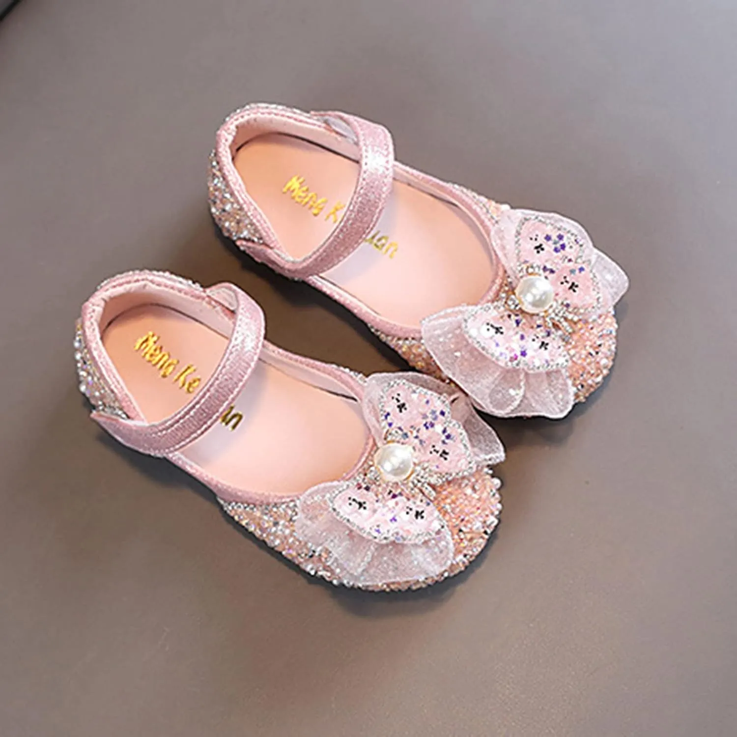 Baby Kids Princess Dress Fashion Autumn Toddler And Girls Casual Shoes Thick Sole Leather Shoes Leather Soft Closed Toe