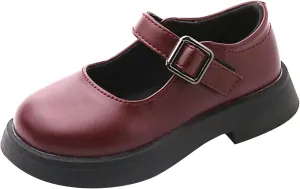 Baby Kids Princess Dress Fashion Spring Summer Children Casual Shoes Girls Thick Sole Slip On Leather Soft Closed Toe