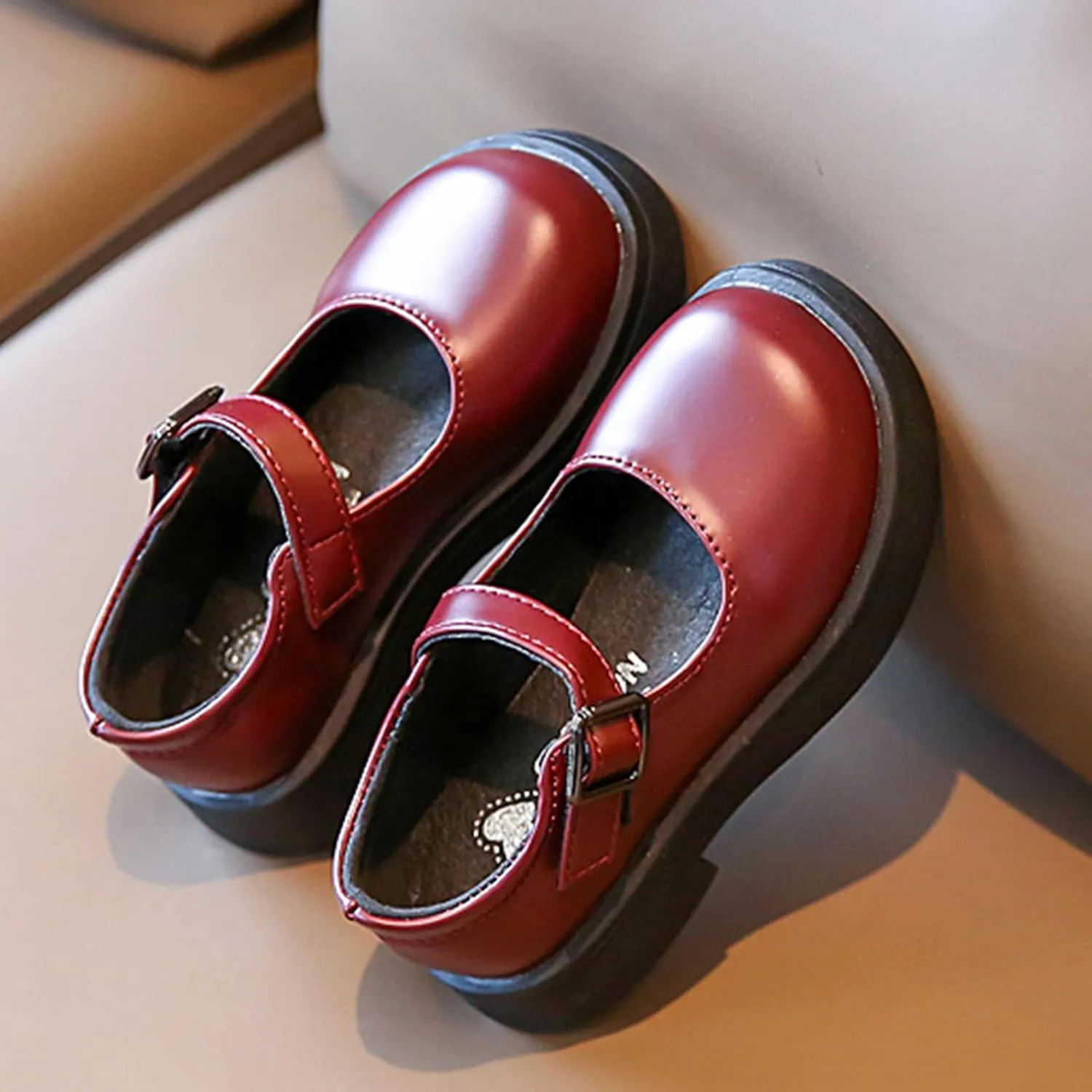 Baby Kids Princess Dress Fashion Spring Summer Children Casual Shoes Girls Thick Sole Slip On Leather Soft Closed Toe