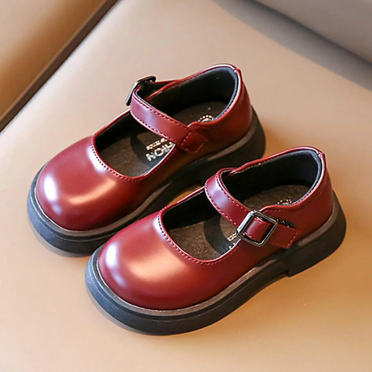 Baby Kids Princess Dress Fashion Spring Summer Children Casual Shoes Girls Thick Sole Slip On Leather Soft Closed Toe