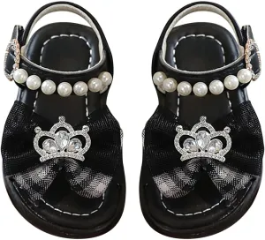 Baby Kids Princess Dress Girls Sandals Summer For Children Wearing Beach Shoes Pearl Soft Sole Lightweight Shoes