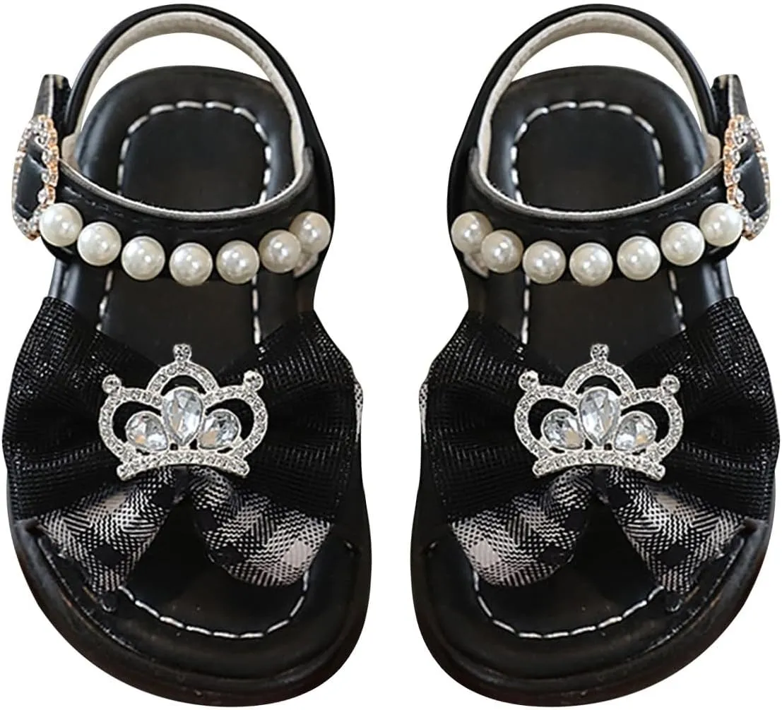 Baby Kids Princess Dress Girls Sandals Summer For Children Wearing Beach Shoes Pearl Soft Sole Lightweight Shoes
