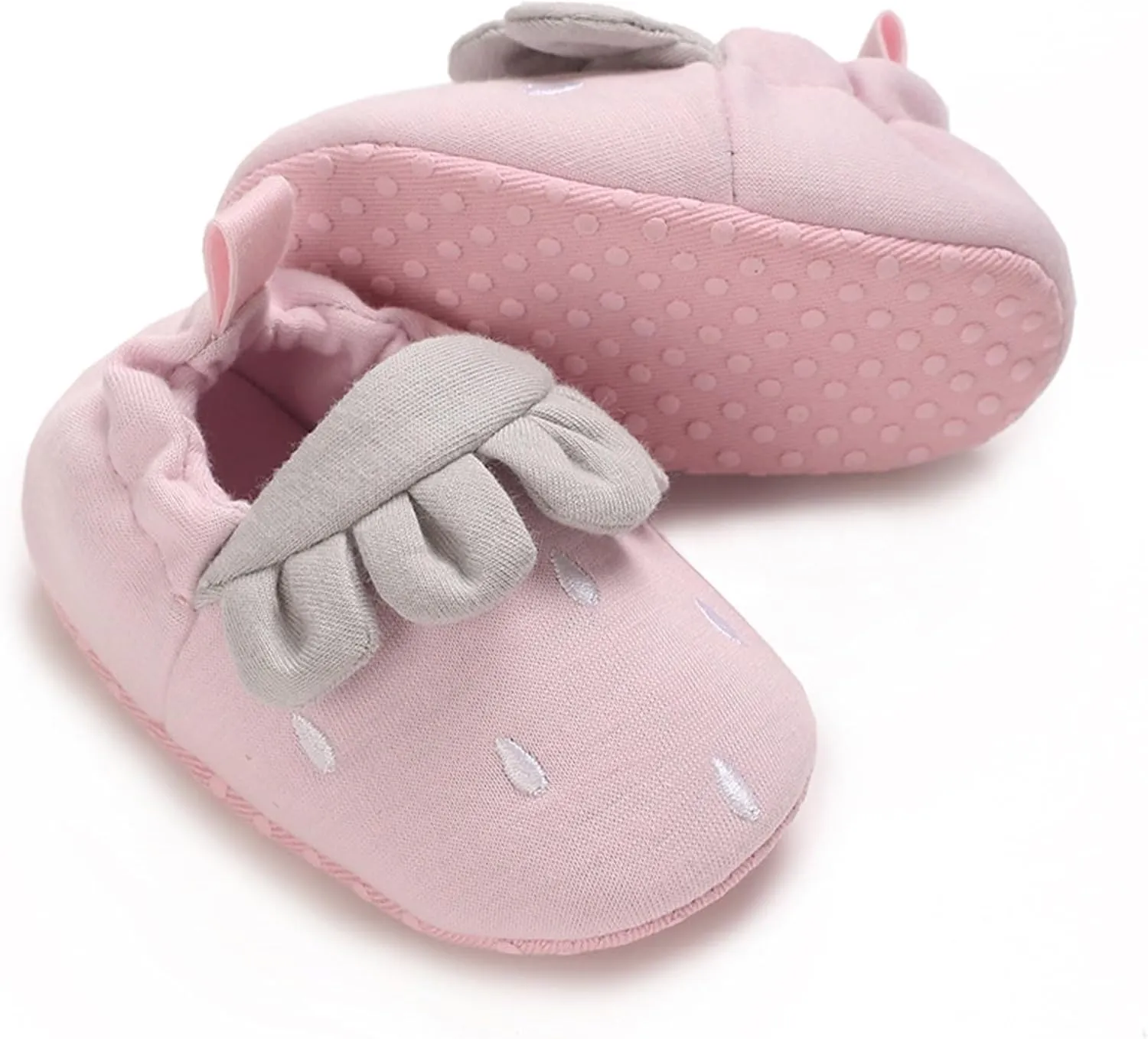 Baby Moccasins Infant Shoes Strawberry Prints Soft Sole Non Slip Socks Baby Floor Shoes Socks Winter Fall Flat
