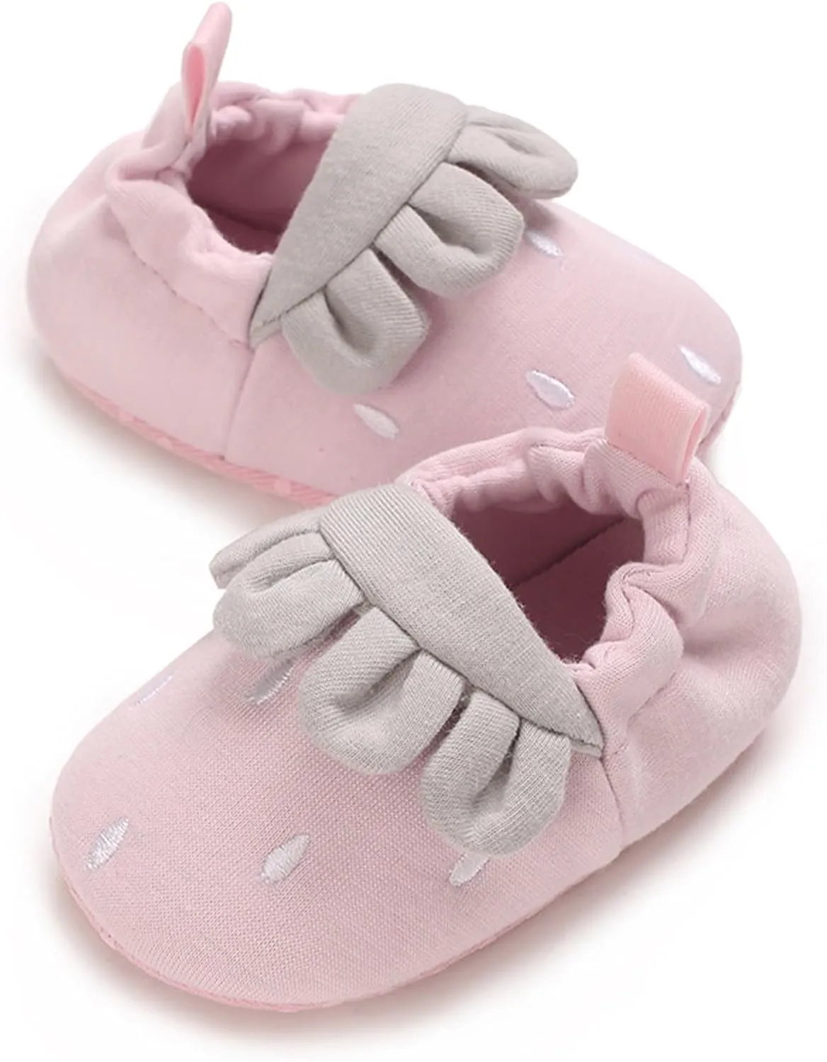 Baby Moccasins Infant Shoes Strawberry Prints Soft Sole Non Slip Socks Baby Floor Shoes Socks Winter Fall Flat