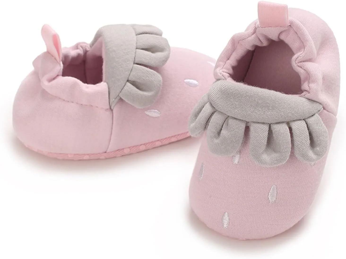Baby Moccasins Infant Shoes Strawberry Prints Soft Sole Non Slip Socks Baby Floor Shoes Socks Winter Fall Flat