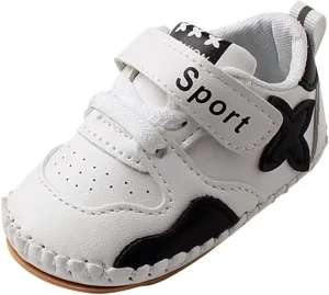Baby PU Leather Hard Bottom Walking Sneakers Toddler Rubber Sole First Walers Infant Sport Slippers Crib Shoes