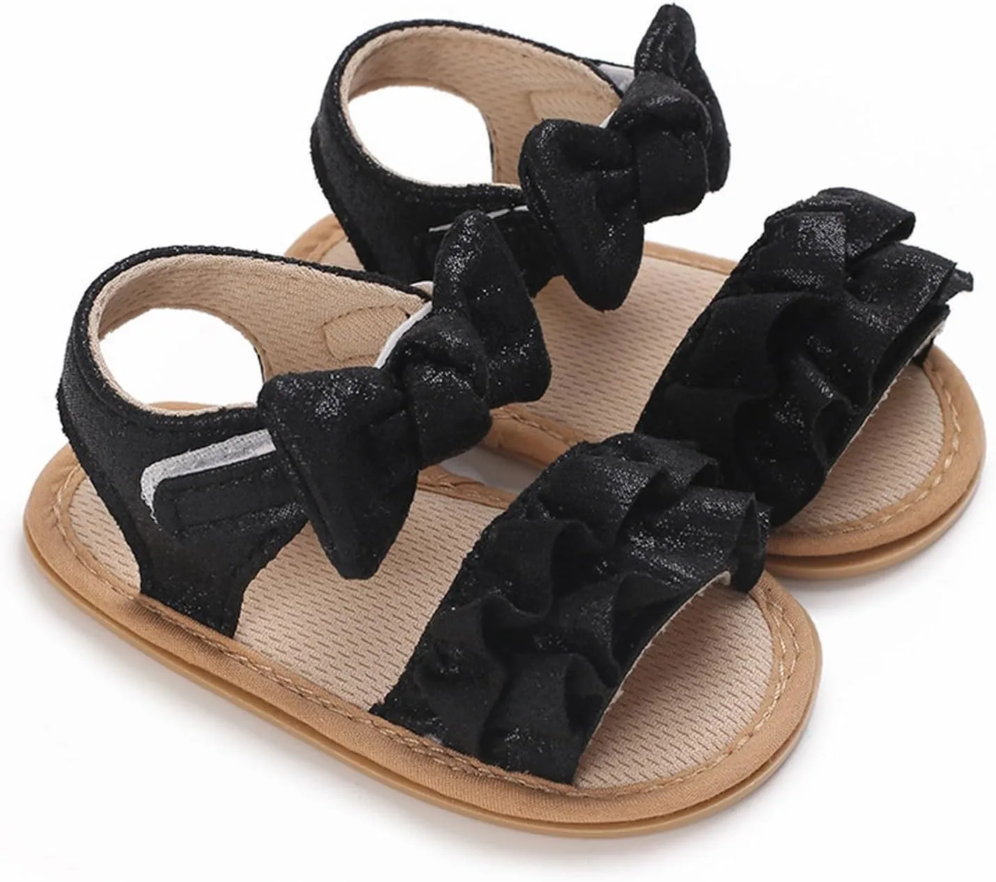Baby Sandals Baby Toddler Infant Girls PU Leather Soft Open Toe Summer Sandals Flower Flat Shoes For Closed Toe Sandals
