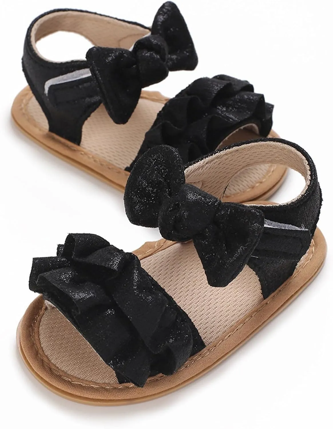 Baby Sandals Baby Toddler Infant Girls PU Leather Soft Open Toe Summer Sandals Flower Flat Shoes For Closed Toe Sandals