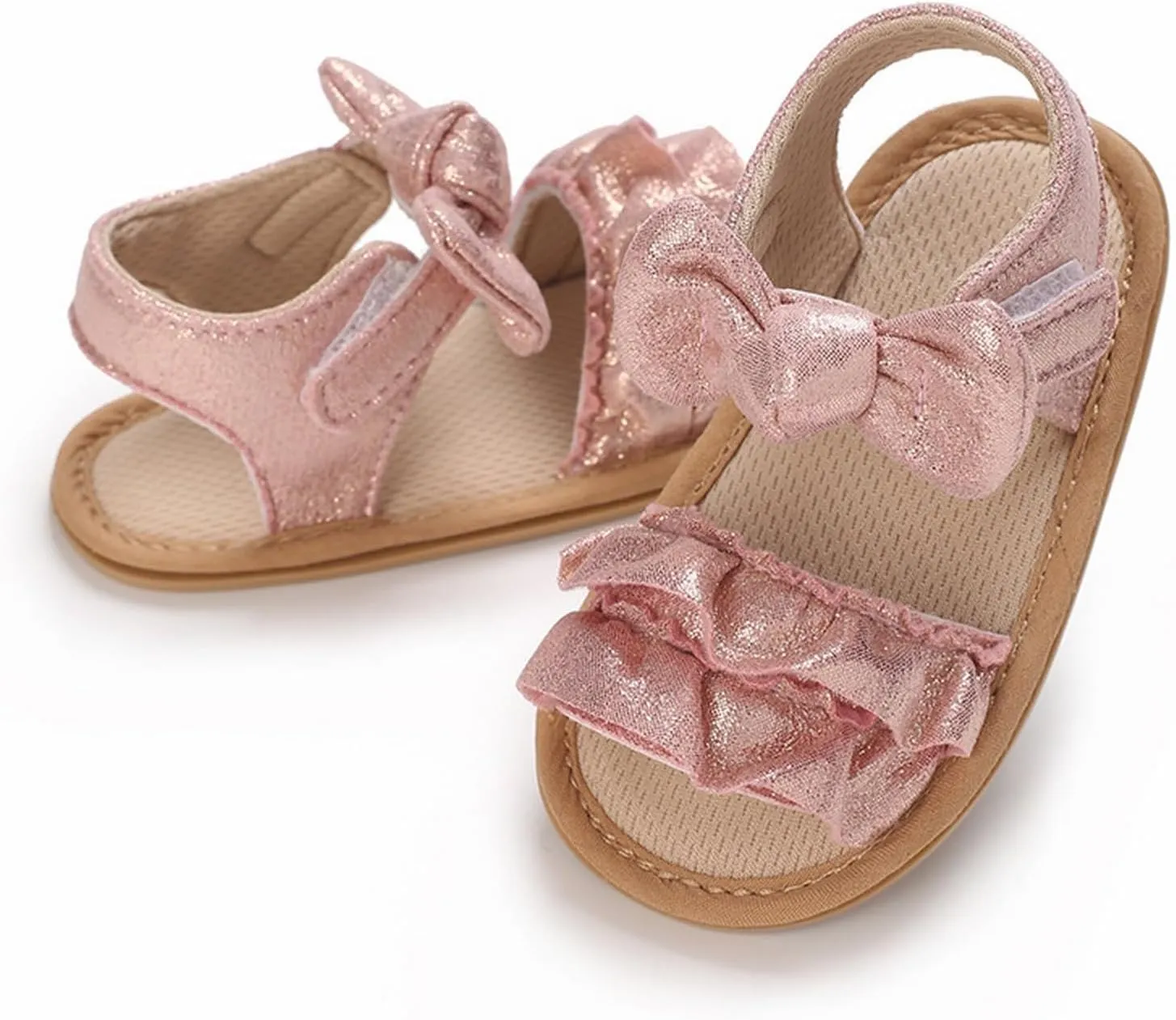 Baby Sandals Baby Toddler Infant Girls PU Leather Soft Open Toe Summer Sandals Flower Flat Shoes For Closed Toe Sandals