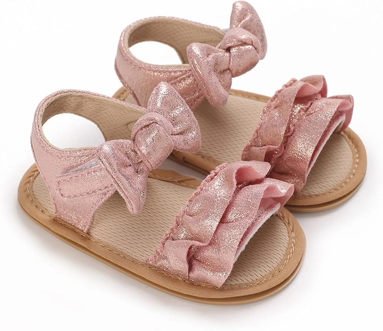 Baby Sandals Baby Toddler Infant Girls PU Leather Soft Open Toe Summer Sandals Flower Flat Shoes For Closed Toe Sandals