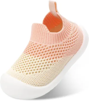 Baby Shoes Boys Girls Breathable Mesh First Walking Shoes Kids Lightweight Toddler Slip On Indoor Floor Slipper Cotton Sneakers