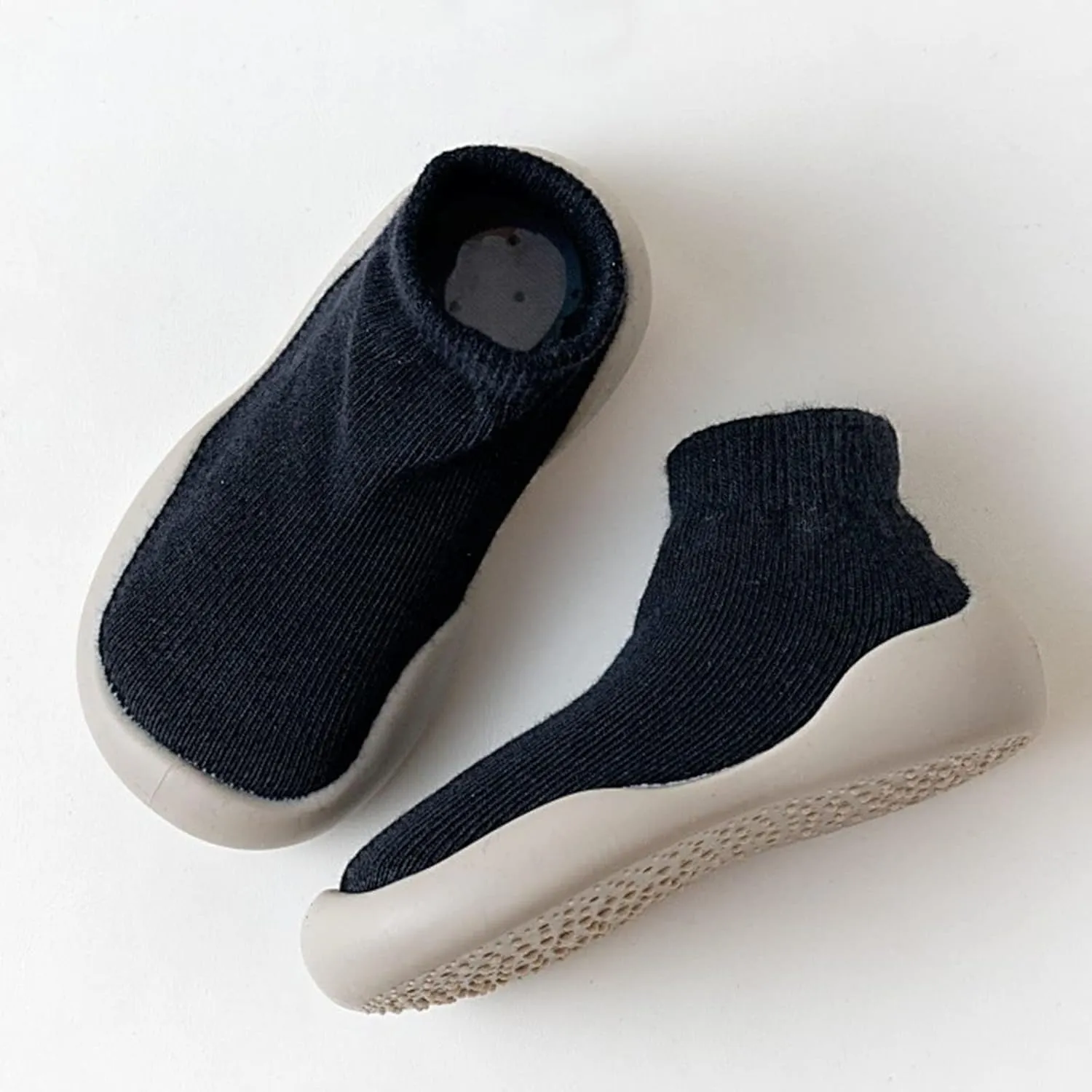 Baby Shoes Boys Girls First Walking Shoes Toddler Non Slip Slip On Sneakers Infant Knit Sock Shoes Floor Shoes