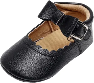 Baby Shoes Boys Girls Infant Sneakers Infant Girls Single Shoes Bowknot First Walkers Shoes Buckle Non-SIip