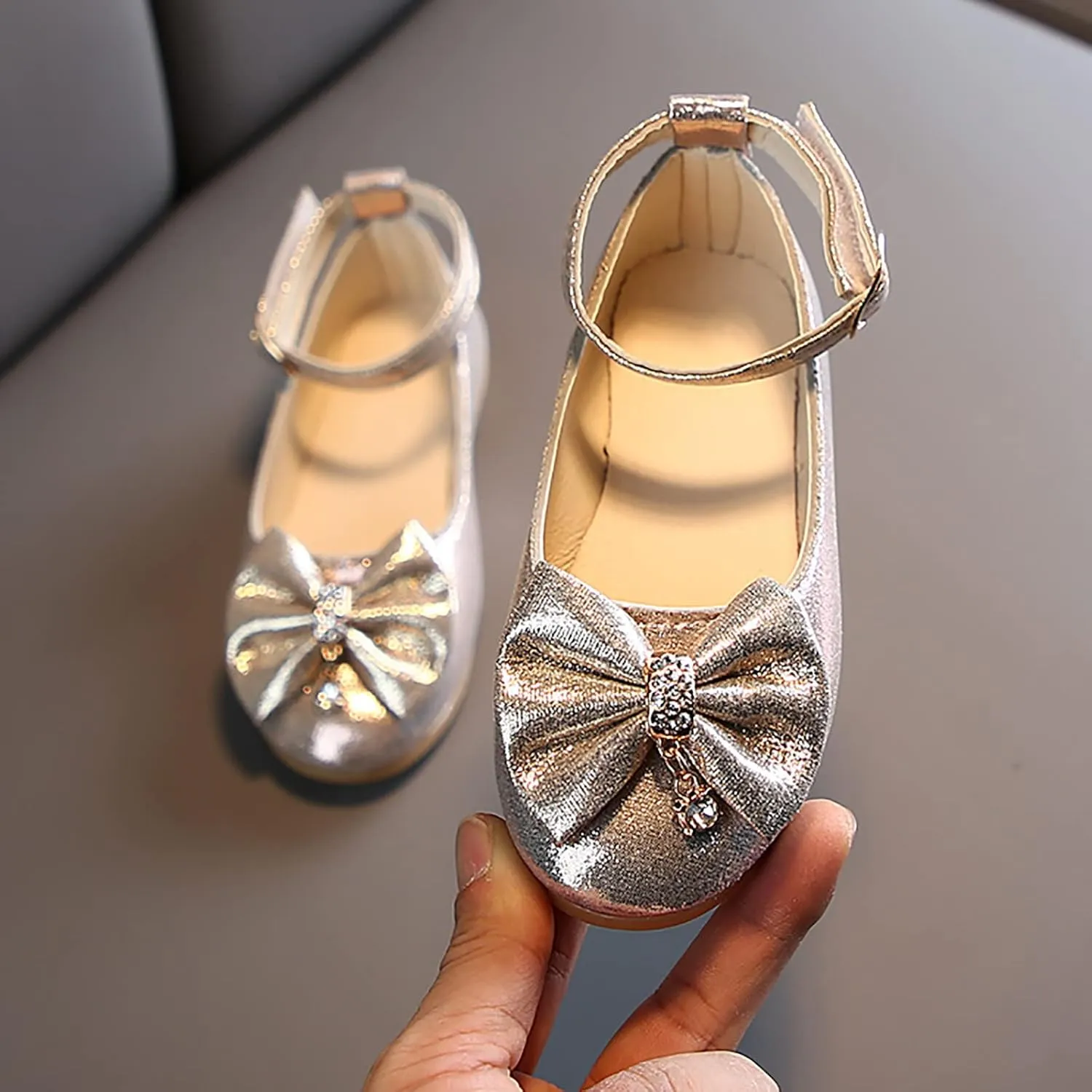 Baby Shoes Toddler Walking Bowknot Dance Crystal Kids Girls Shoes Children Shoes Shallow Baby First WaIker Shoes