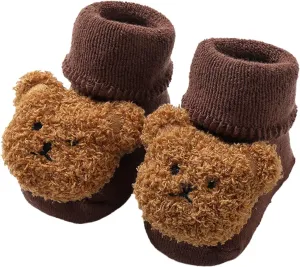 Baby Shoes Toddler Walking Warm Winter Baby Shoes Cartoon Bear Shape Cute Baby Shoes Baby Soft Sole First WaIker