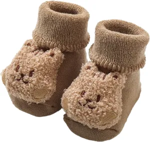 Baby Shoes Toddler Walking Warm Winter Baby Shoes Cartoon Bear Shape Cute Baby Shoes Baby Soft Sole First WaIker