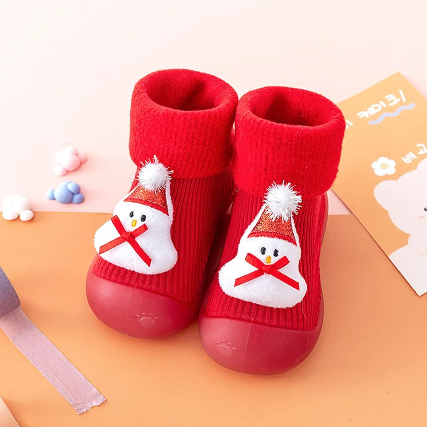 Baby Shoes Warm Winter Cartoon Baby Shoes Baby Soft Sole Shoes Babies First Shoes for Walking (B, 1.5-2 Years)