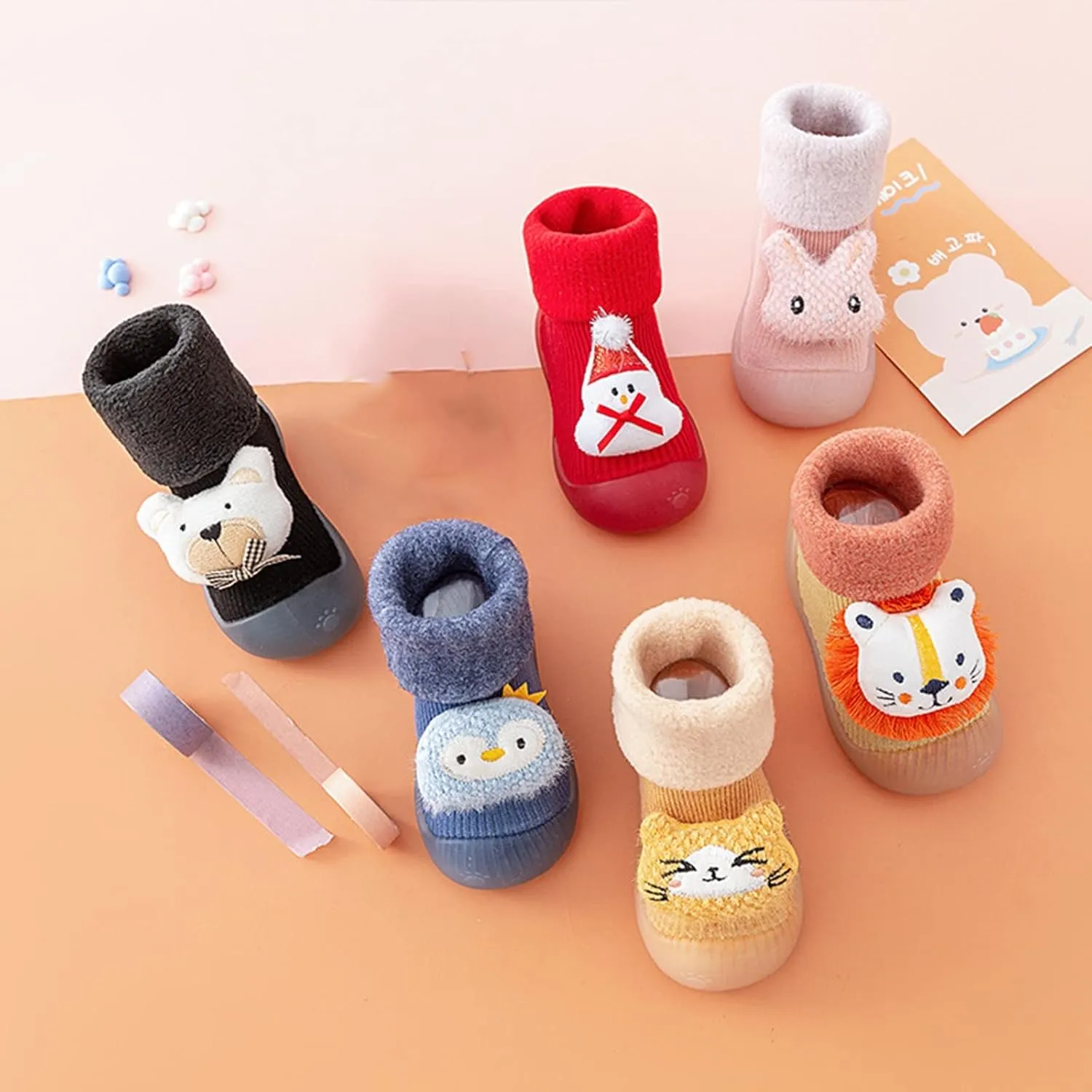 Baby Shoes Warm Winter Cartoon Baby Shoes Baby Soft Sole Shoes Babies First Shoes for Walking (B, 1.5-2 Years)