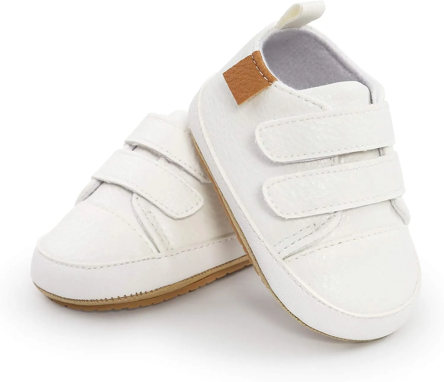 Baby Sneakers Girls Boys Girls Sneaker Shoes Soft -Slip Baby Leather Infant Walkers Rubber Boys Sole Slip On