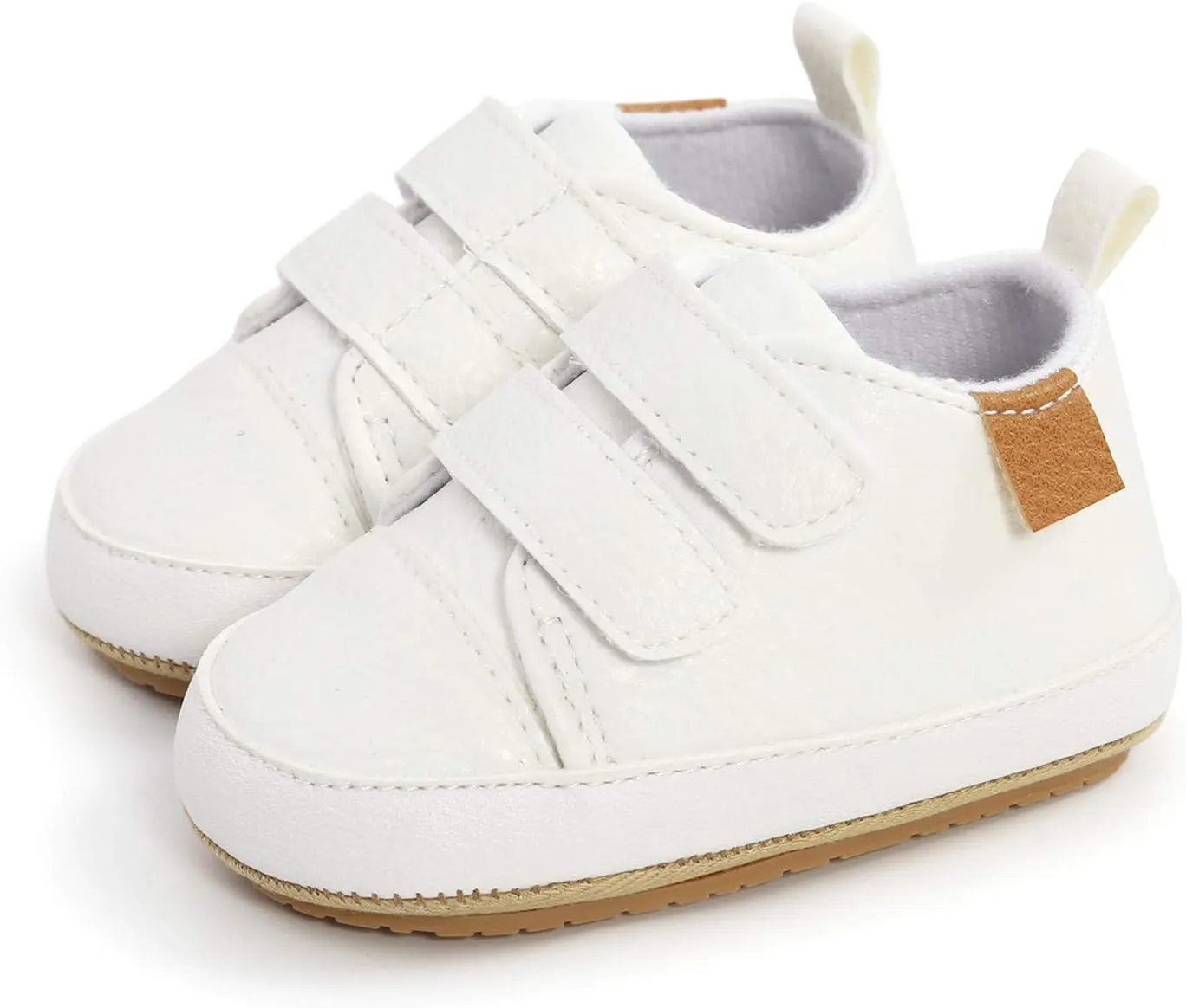 Baby Sneakers Girls Boys Girls Sneaker Shoes Soft -Slip Baby Leather Infant Walkers Rubber Boys Sole Slip On