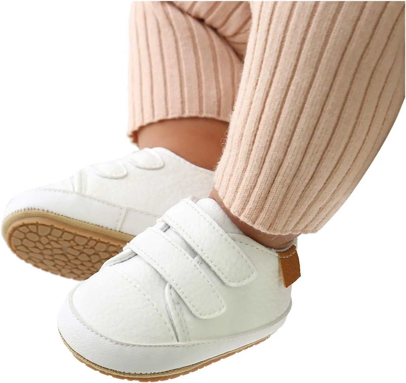Baby Sneakers Girls Boys Girls Sneaker Shoes Soft -Slip Baby Leather Infant Walkers Rubber Boys Sole Slip On