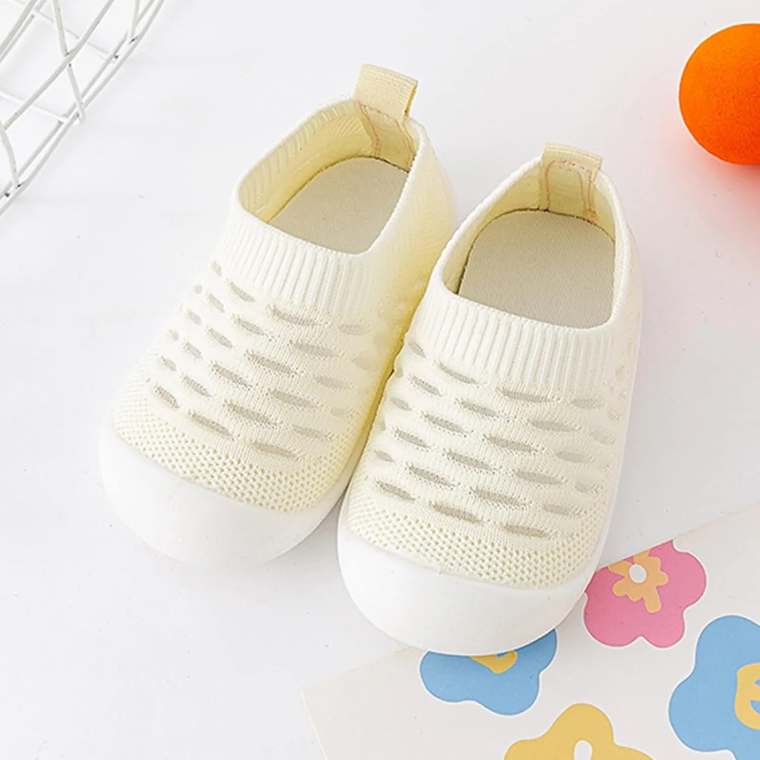 Baby Sneakers Girls Boys Lightweight Mesh Socks Shoes First Walking Shoes Toddler Soft Sole Non Slip Shoes