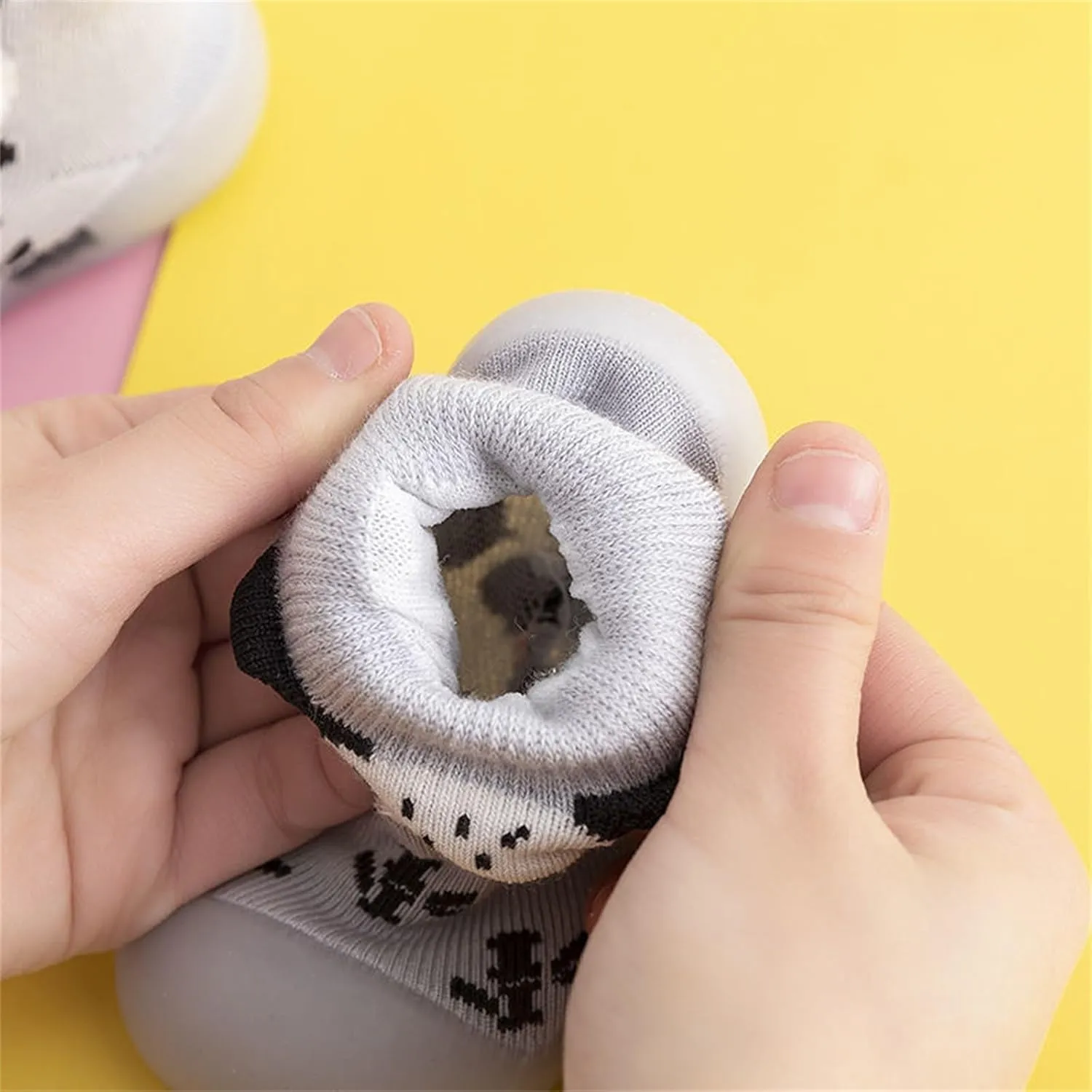 Baby Sock Shoes Toddler Walking Shoes Infant Non-Slip Breathable Slippers Soft Rubber Sole Slip On Sneakers