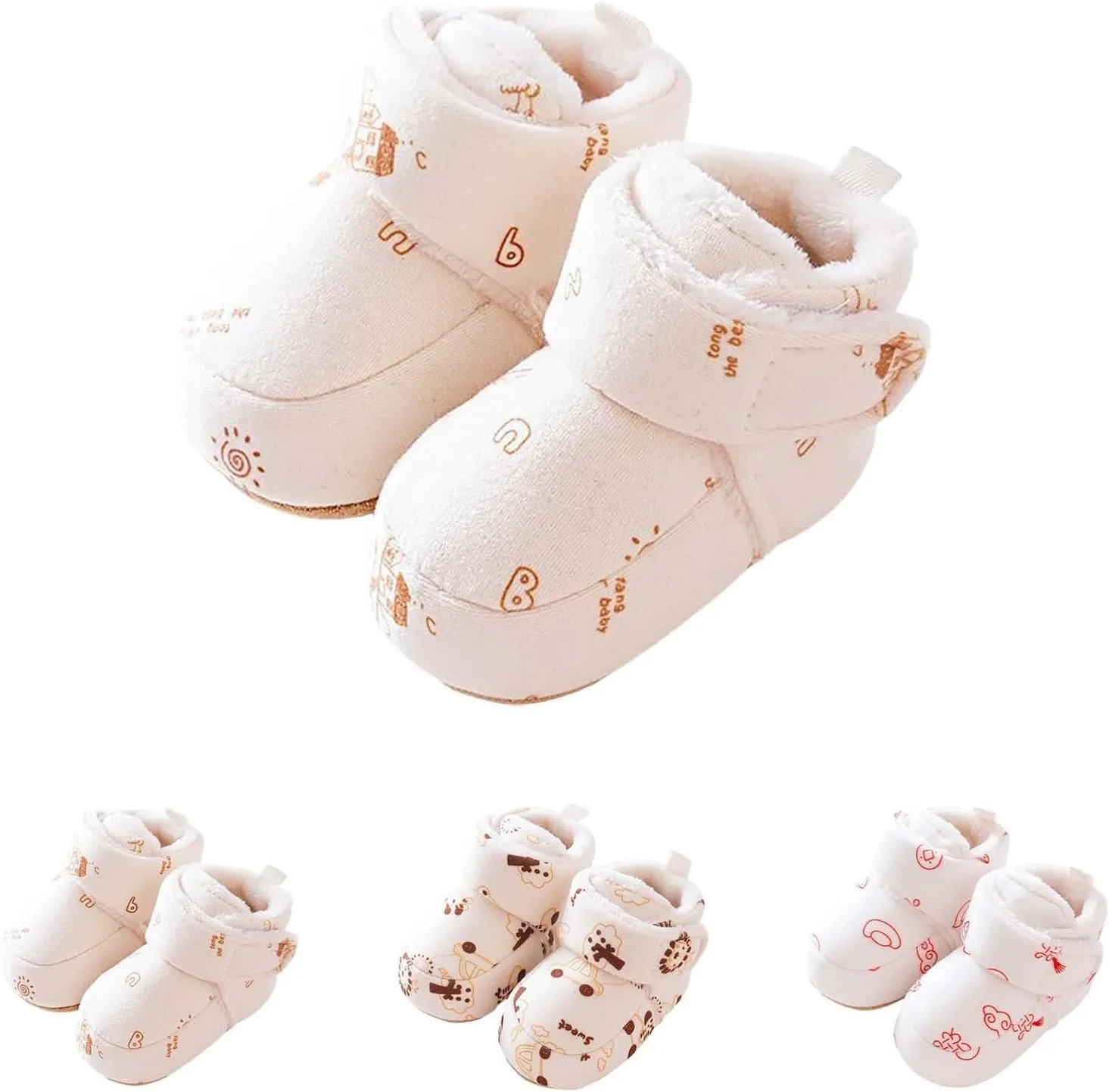 Baby Sock Shoes Winter Infant Toddler Shoes Boys Girls Baby Shoes Soft Sole Slip On Shoes Cute Animal Soft Sole Sneakers
