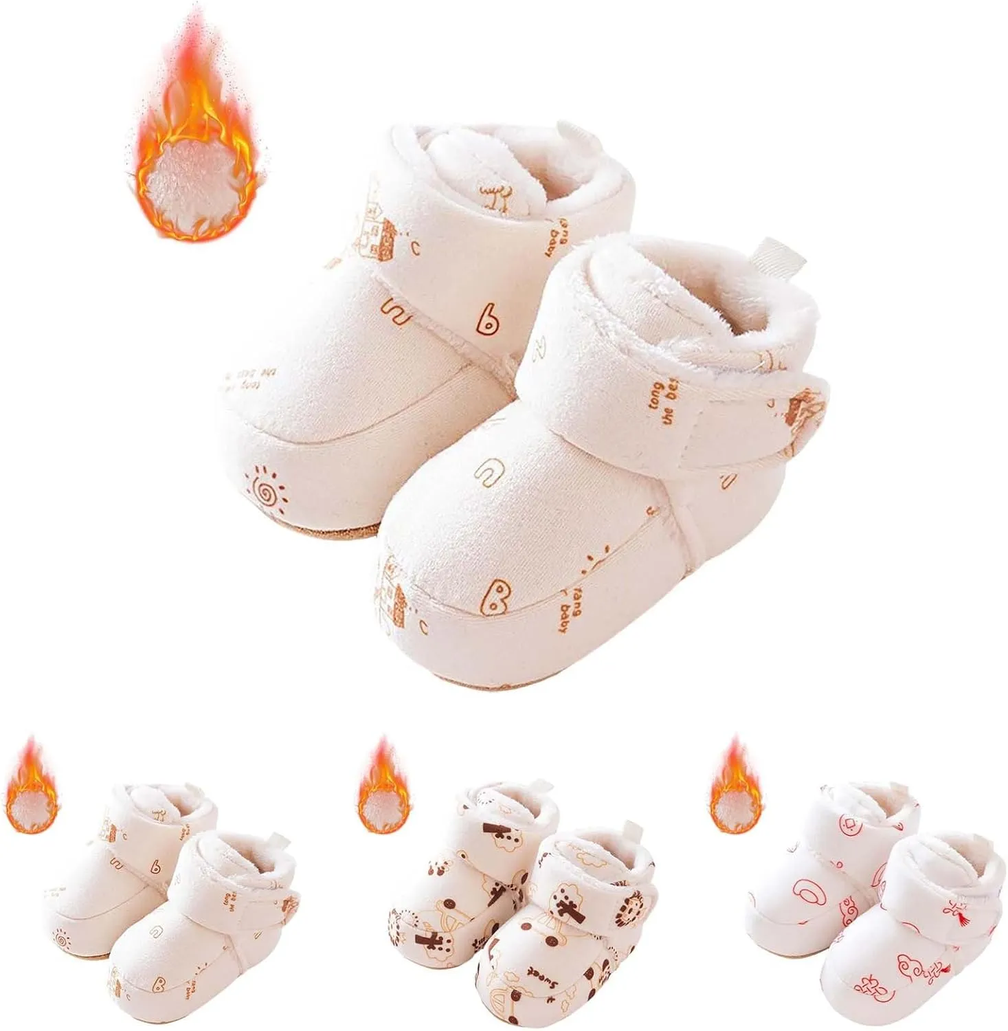 Baby Sock Shoes Winter Infant Toddler Shoes Boys Girls Baby Shoes Soft Sole Slip On Shoes Cute Animal Soft Sole Sneakers