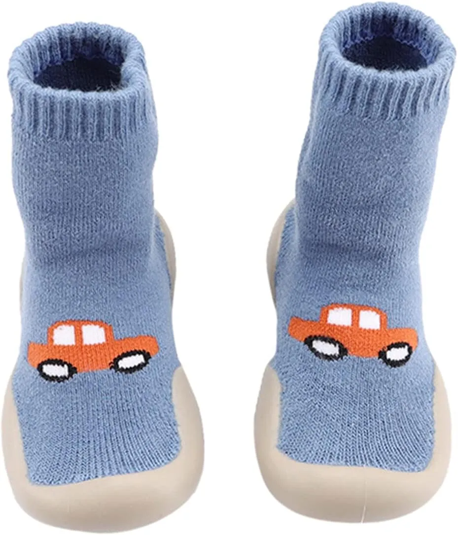 Baby Sock Shoes,Toddler Infant First Walkers Elastic Cartoon Soft Casual Socks Shoes Indoor Baby Shoes