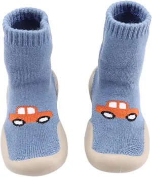 Baby Sock Shoes,Toddler Infant First Walkers Elastic Cartoon Soft Casual Socks Shoes Indoor Baby Shoes