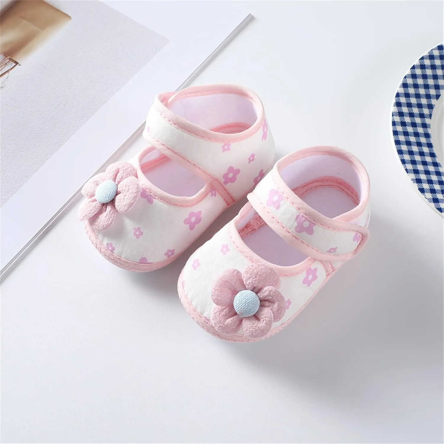 Baby Toddler Sandals Infant Girls Boys Shoes Flowers Princess Shoes Soft Sole Prewalker Summer Shoes (Pink, 4.5 Infant)