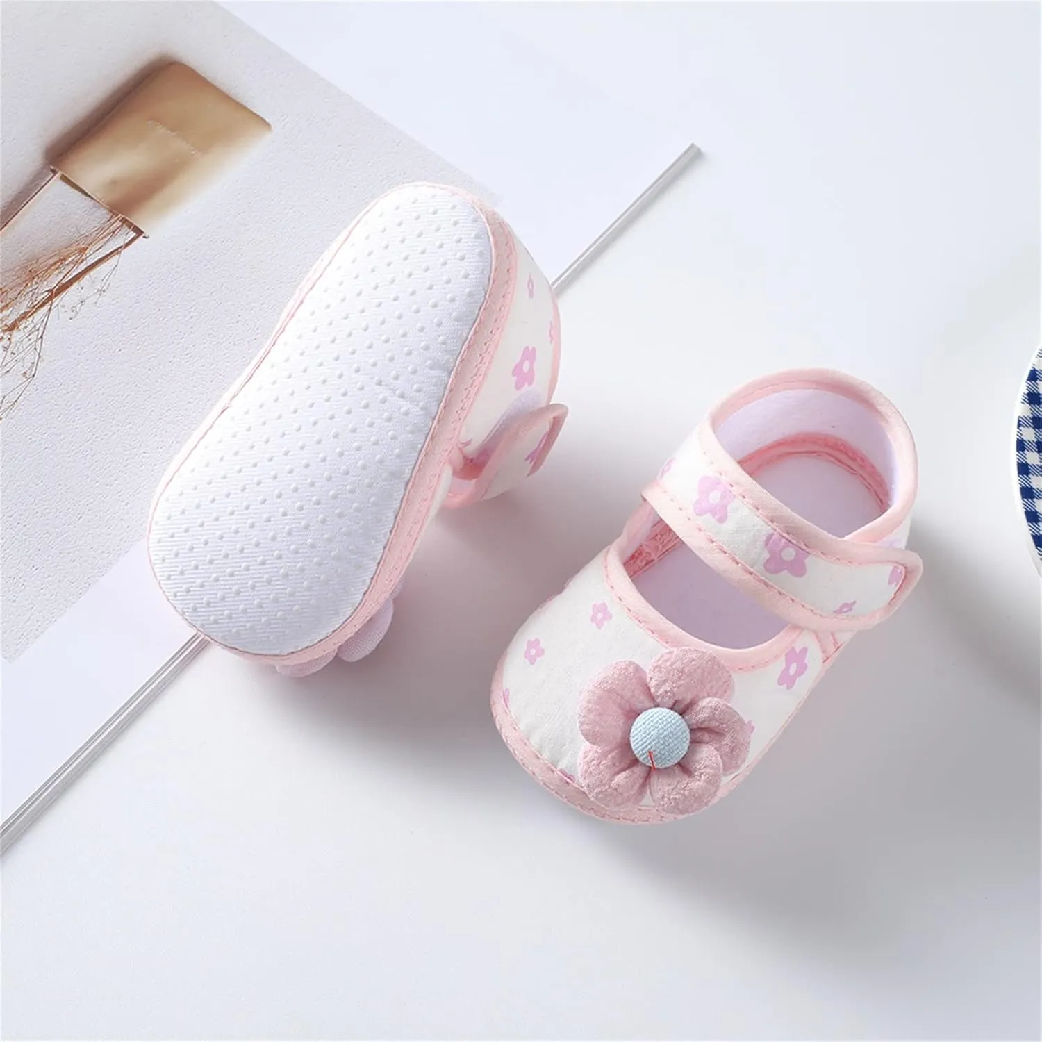 Baby Toddler Sandals Infant Girls Boys Shoes Flowers Princess Shoes Soft Sole Prewalker Summer Shoes (Pink, 4.5 Infant)